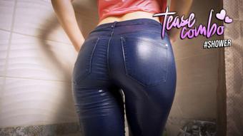 Wet Jeans Fetish Ass Worship (teasecombo)