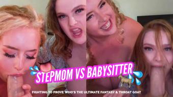 Stepmom VS BabySitter - Big Tit Blowjob Battle w/ Emma Lilly - September 08, 2023 (Gwen Adora)