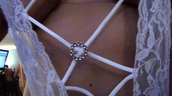 Nikkisexx Nikki Sexx In White G String Lingerie (NikkiSexx)