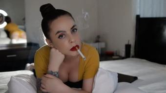 Smoking Cork 100s With Hair in Bun (Dani Lynn)