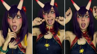 Shuten-doji - Ahegao and Fun - FGO Cospl - Dec 10, 2022 (Lil cosplay slut)