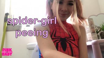 spider girl peeing (pinkbaby24)