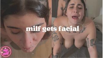 milf gets facial (stargirlmilf)