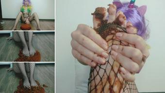 Crush the cake and sucking toes - Sep 22, 2020 (Lil cosplay slut)