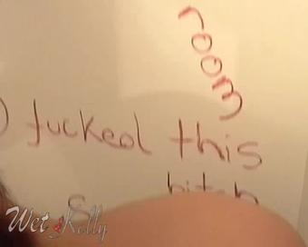 Wet Kelly Sucking And Fucking Trough Glory Hole (Wet Kelly)