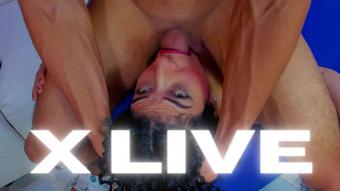 Good submissive slut swallows all the cock down her throat (Xlivestudio)