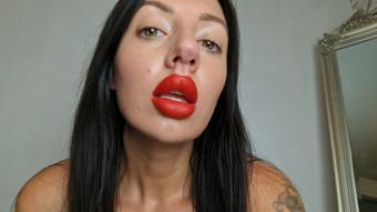 Obey My Big Red Lips (Tattooed Temptress)