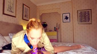 Ariel Anderssen Blowjob With Leather Gloves Silk Scarf (Ariel Anderssen)