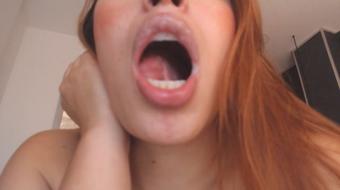 Throat-Pounding Bliss - Blissfully pounding her own throat (Melted_Chocolate)