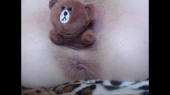 Cuteblonde666 Stuffing Brown Bear Into My Tight Pussy (cuteblonde666)