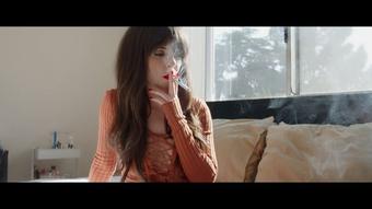 Smoking Marlboro Gold 100s With Red Lips (Dani Lynn)