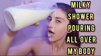 MILKY SHOWER POURING ALL OVER MY BODY (Shanaxnow)