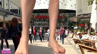 Barefoot Giantess Stomps city (AllforLucky)