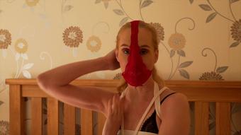 Ariel Anderssen Self Bondage With Sock Gag Panty Hood (Ariel Anderssen)
