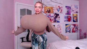 Mia is fooling with giant boobs - August 09, 2022 (MiaMelone)
