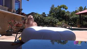 Sable Inflates Owl at the Pool HD (Custom Fetish)