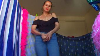 Jeans Fetish Condom Sissy CEI (Goddess Vanessa)