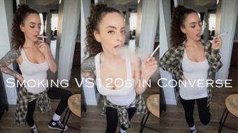 Smoking VS120s in Converse (Dani Lynn)