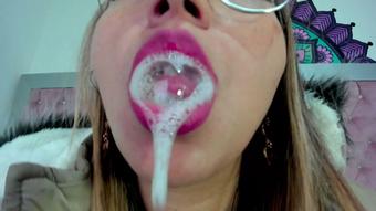 She takes out her dildo and begins to pleasure herself (Coconutsex)