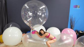 Madi Pump Pops Balloons While on MOAB (Custom Fetish)