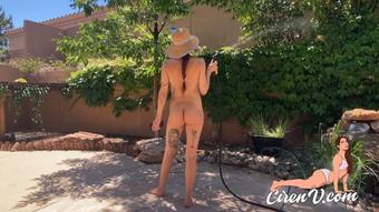 Ciren Verde Hotwife Watering The Yard In The Nude (Ciren Verde)