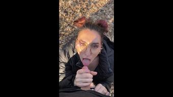 Outdoor cum swallow - February 22, 2022 (MissLetiBlane)