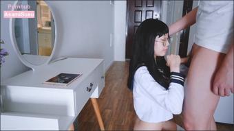 Asamisusu Well Behaved Blowjob Lick The Meat Stick Hard And Get Fucked In Front Of T (MIX)