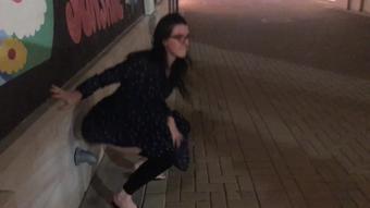 Public Outdoor Peeing with EllieBoulder - February 22, 2018 (Miss Ellie)