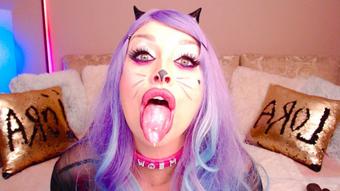 Cosplay AHEGAO Kitten EXTRIME GAG - June 29, 2023 (LoraFlower)