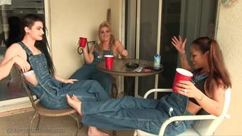 3 Girl Overall Wedgie Party (Ginary)