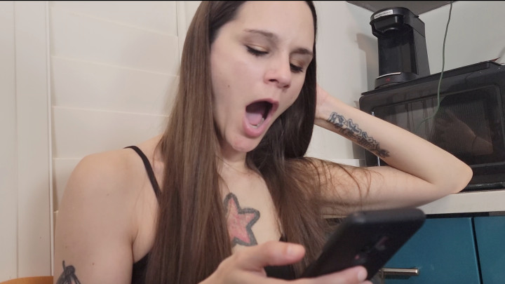 4K - Petite College Girl Yawning