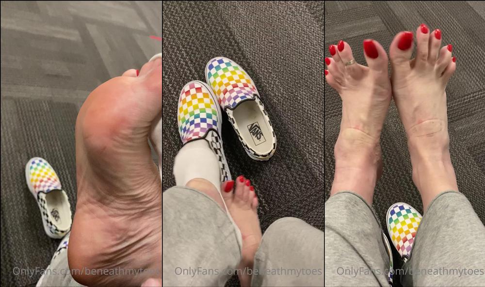 beneathmytoes 02 11 2021 2263751470 Aired them out a bit on my break. These toes are built for squeezing a nose. Or gripping a