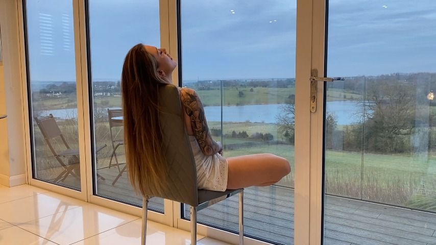 SQUIRT all over the Balcony Glass Door