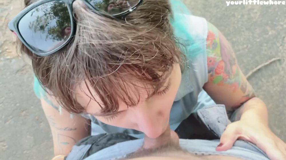 Public Outdoor Snot Blowjob And Anal