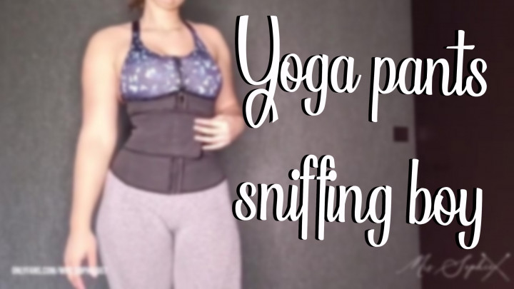 Yoga pants sniffing boy