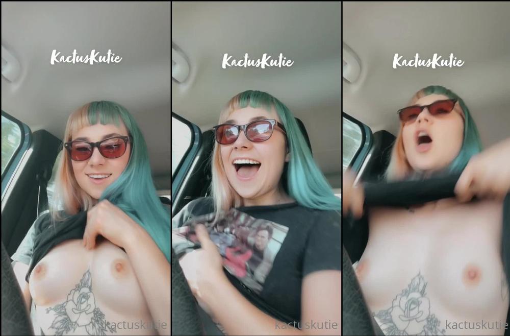 kactuskutie 07 08 2020 93832390 flashing my pretty titties in my car on my way to look