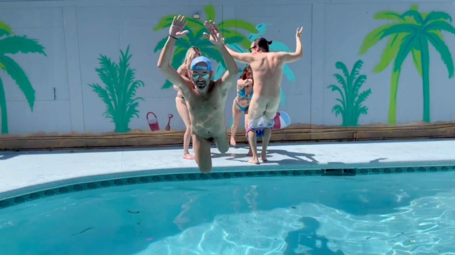 Kody Evans & Josie Jo Pantsing Of The Boys At Pool ENM - June 20, 2024