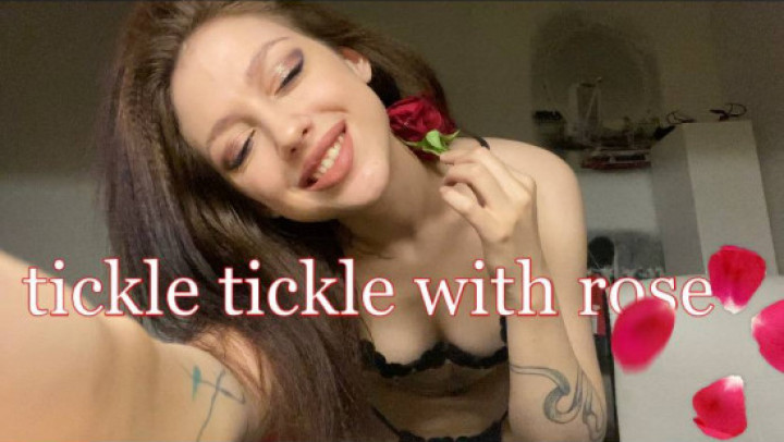 laughing,tickle with rose - Feb 15, 2022