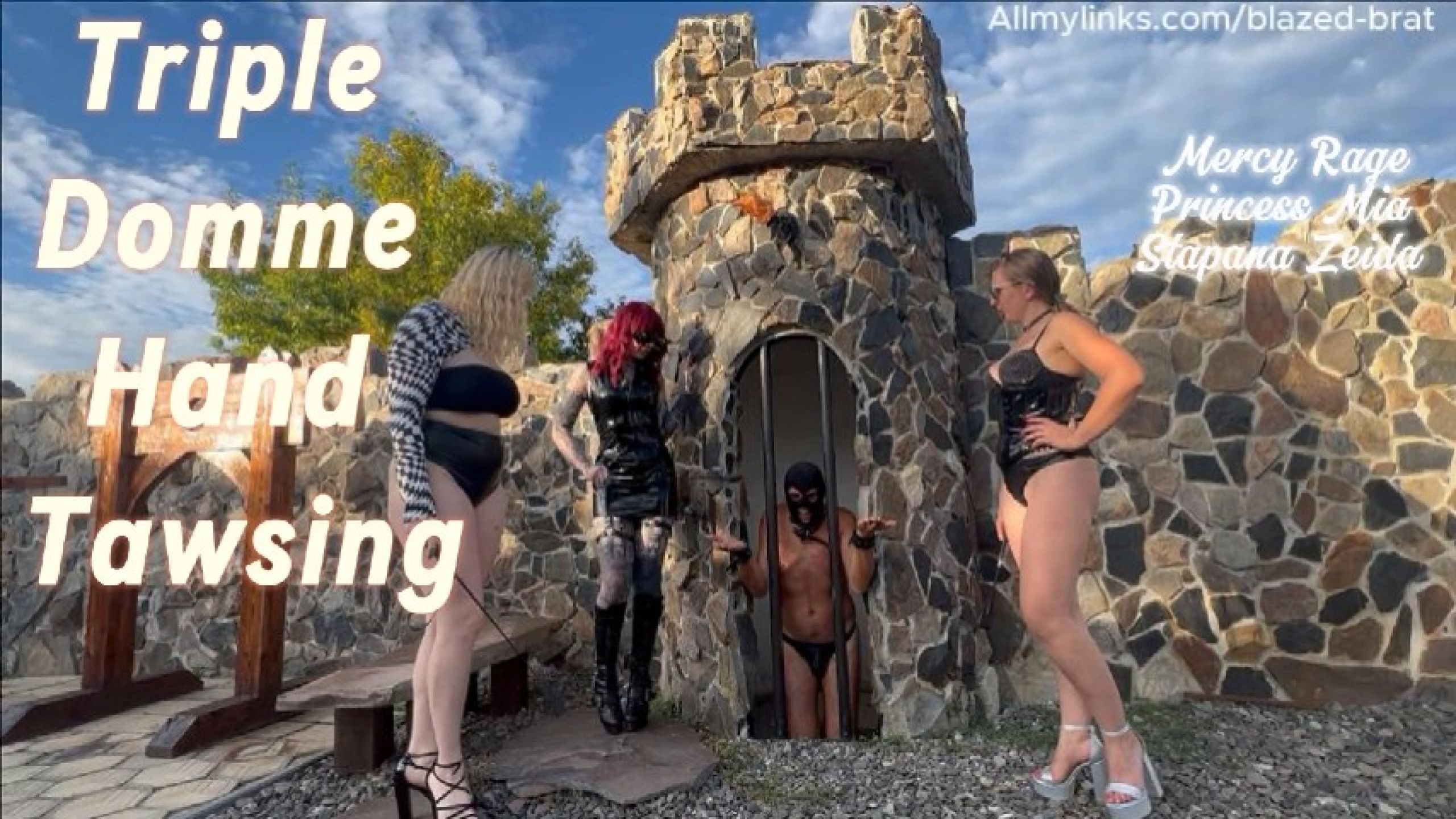 Triple Domme Hand Tawsing