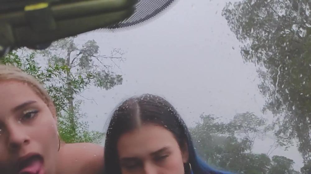 Custom Lesbian Video In A Car In Public