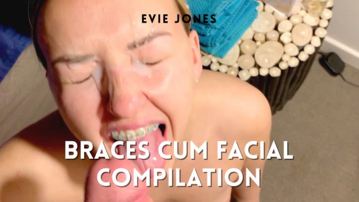 Evie Jones Braces Cum Facial Compilation
