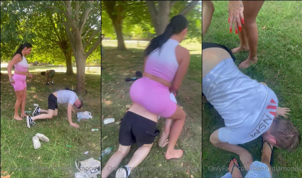 hennydiamonds 26 07 2022 2536177468 Ball busting in public in the park what a sad loser @Scheetsukkel