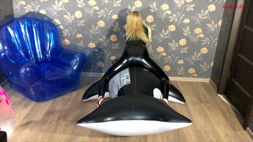 Allaalexinflatable - Alla Hotly Fucks A Big Inflatable Whale And Gets An Orgasm!!!