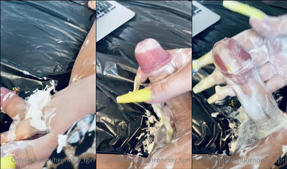 hennessy_tgirl 03 07 2020 495660037 I want YOU to come eat this cream off my banana and feel my cock swell in your mouth