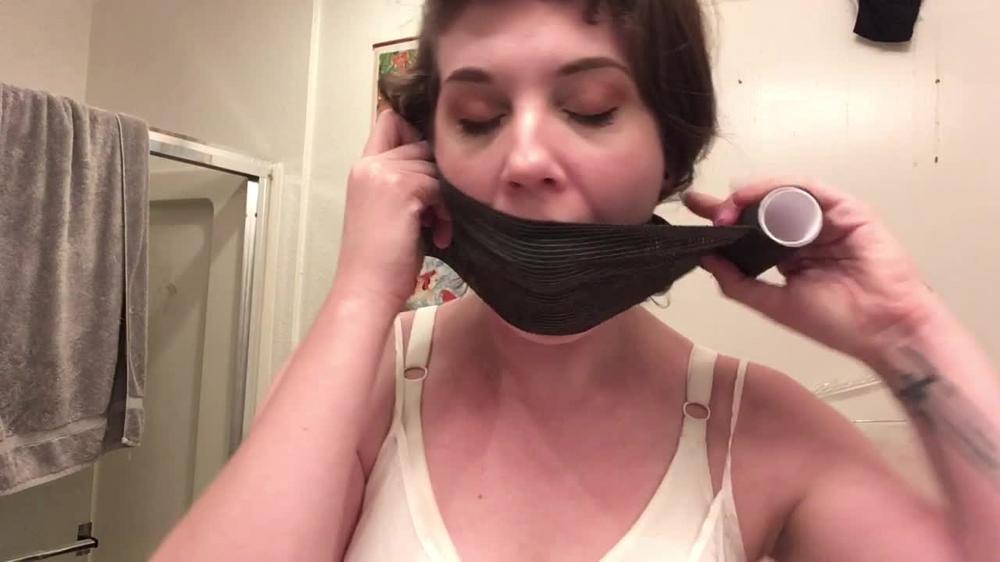 tealchromatic 08 11 2019 82982249 Self gag ball gag and medical tape