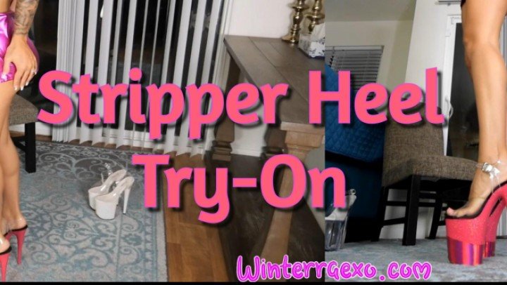 Winter Rae Stripper Heel Try On