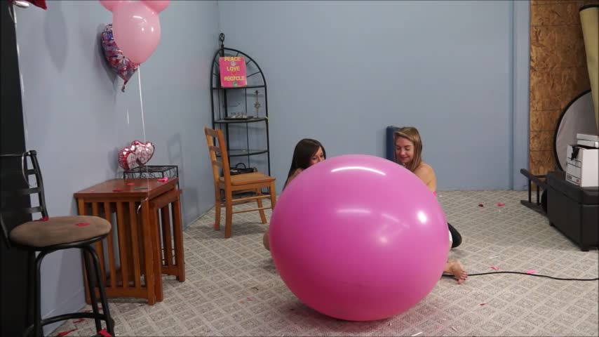 55-Inch Balloon Blow to Pop W/Slo Mo