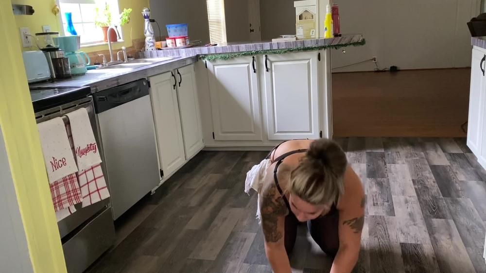 Cleaning The Kitchen Floors