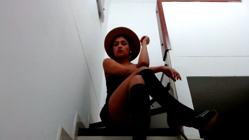 Goddess tries to get that micro penis