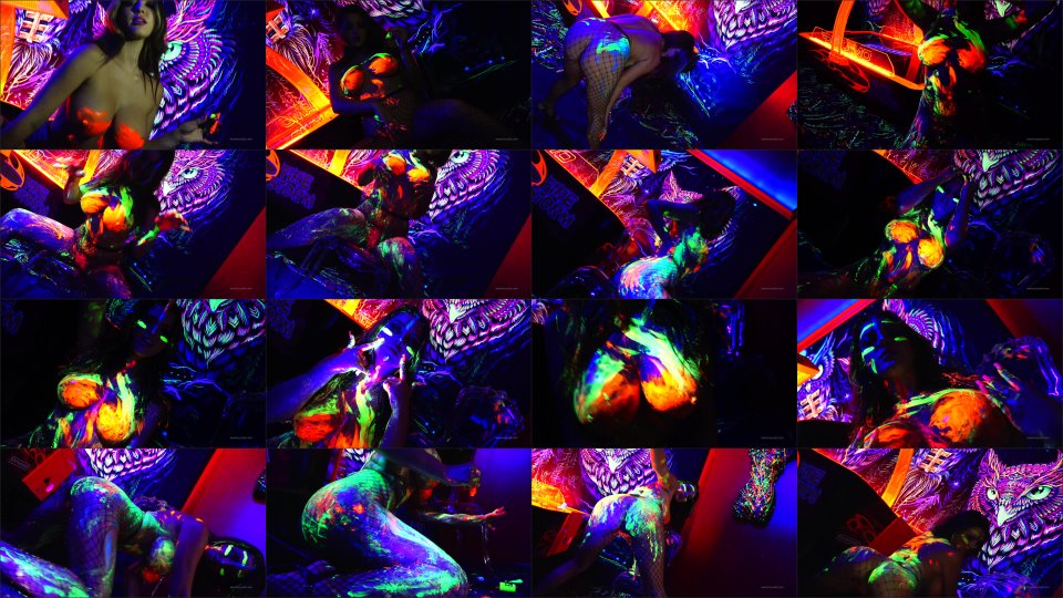 Crystal Knight Blacklight Euphoria Body Paint Tease